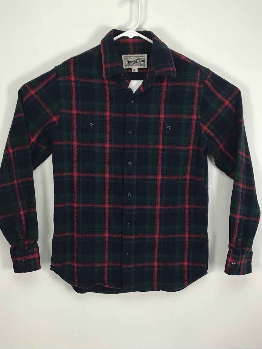 Schott Bros. men’s long sleeve button up flannel shirt medium